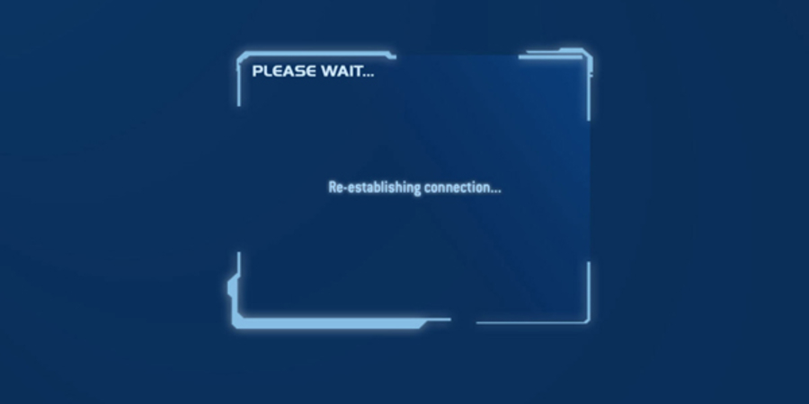 Halo 2 blue screen displayed to players during a standby attack